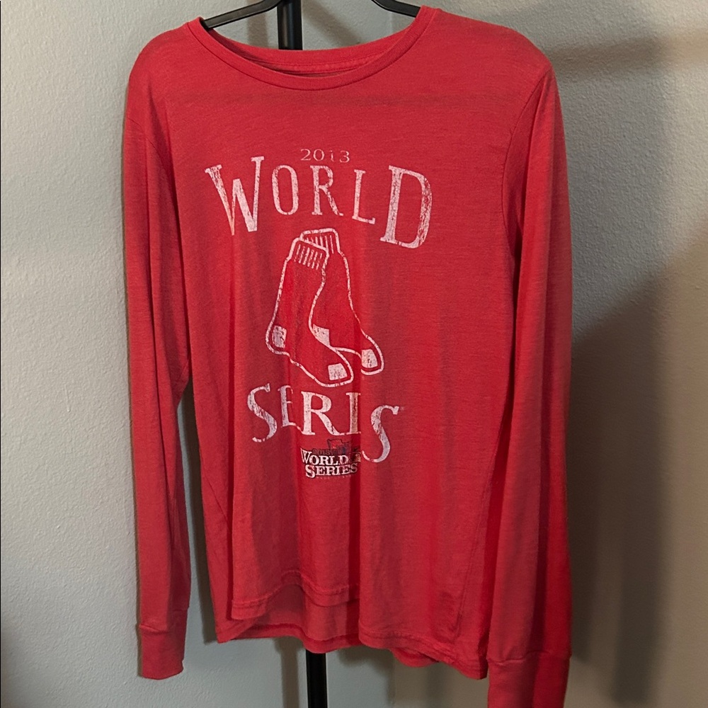 Boston Red Sox Red World Series Long Sleeve Shirt